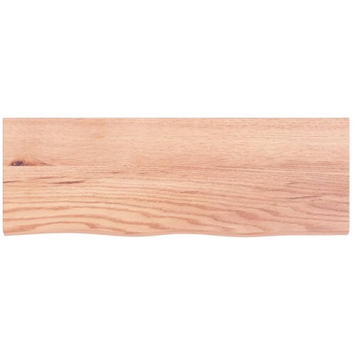  Zidna polica svjetlosmeđa 80x30x(2-6) cm obrađena hrastovina Slike
