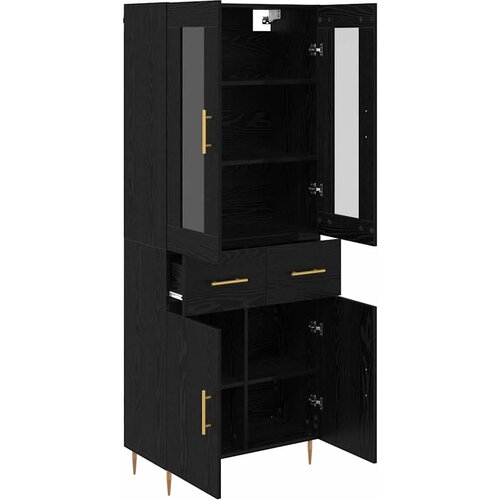  Highboard 2 kom. Crni hrast 69,5 x 34 x 180 cm Slike