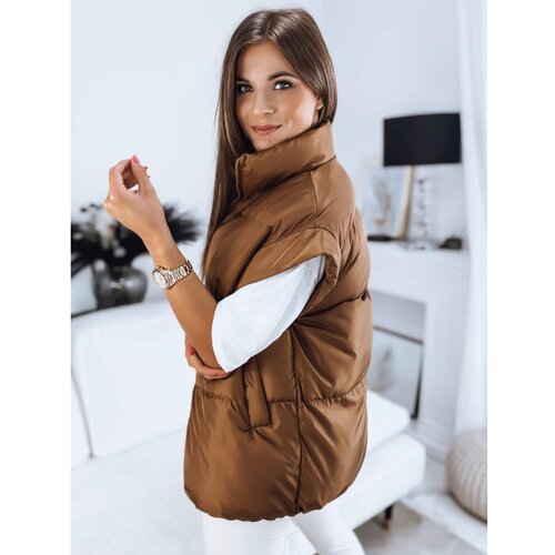 DStreet Women's quilted vest NIMIA, camel TY3249 Cene