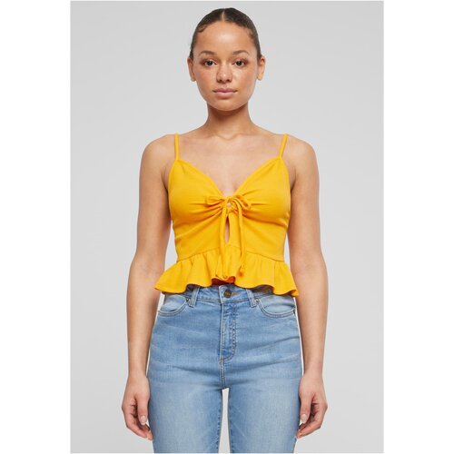 Urban Classics Women's top Waffle Pique Ruffle mango Cene