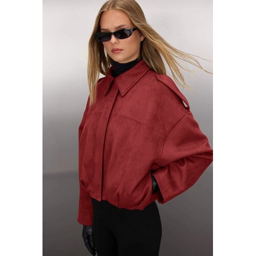 TRENDYOLMILLA ženska jakna model Twoaw26Mo00125, burgundac-bordo Slike