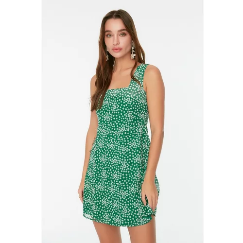 Trendyol Green Square Collar Dress