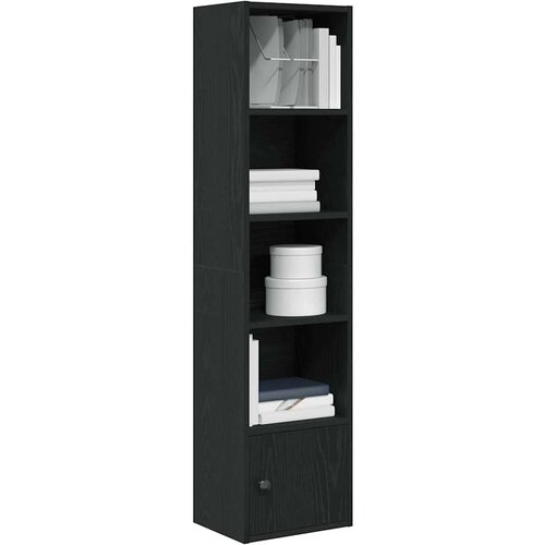  Regal za knjige crni hrasta 31x24x127 cm od konstruiranog drva Cijene