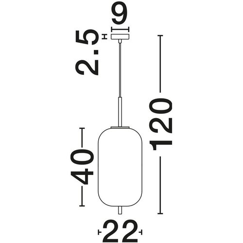 Nova Luce Bela/črna steklena viseča svetilka &amp;oslash; 22 cm Lato &amp;ndash; Slike