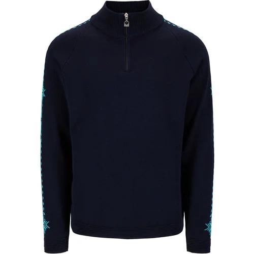 Dale of Norway Geilo Mens Merino Wool Sweater Marine/Peacock M Džemper