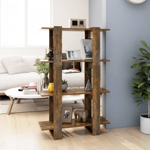 vidaXL knjižna omara/pregrada dimljeni hrast 80x30x123,5 cm Cene