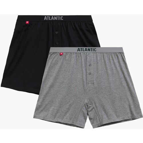 Atlantic Men's loose boxers 2Pack - black/gray Slike