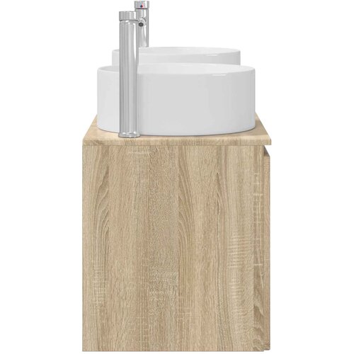  Set ormarića za kupaonicu 3 kom. Hrast sonoma Smeđa 49,5 x 44,5 x 65,5 cm Slike