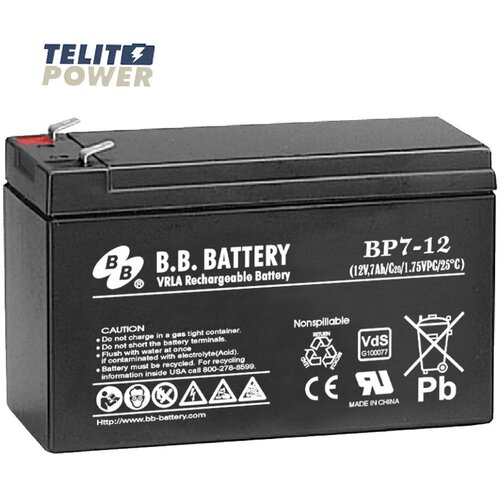 Bb BATTERY Akumulator 12V 7Ah BP7-12 Battery terminal T2 Slike