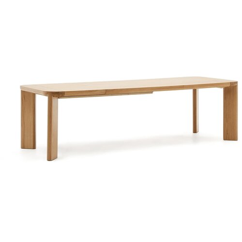 Kave Home Raztegljiva jedilna miza z mizno plo&amp;scaron;čo v hrastovem dekorju 100x200 cm Jondal &amp;ndash; Slike