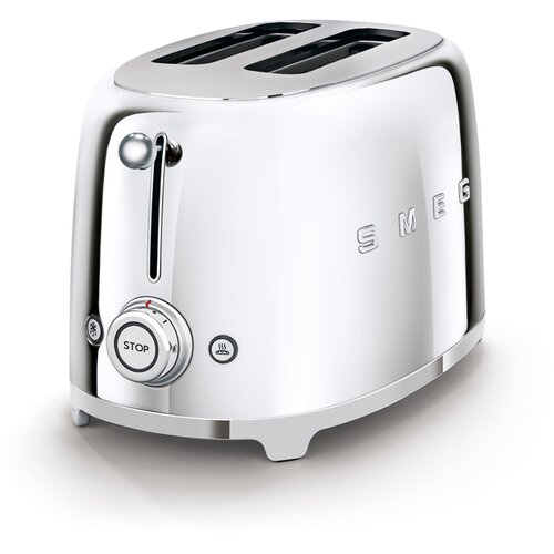 Smeg TSF01SSEU 2-Schlitz-Toaster Kompakt 50&amp;#039;s Retro Style, Chrom Slike