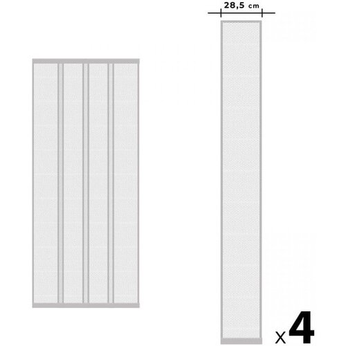 Delight mreža za vrata proti komarjem - 4 delna - 100 x 220 cm - bela Slike