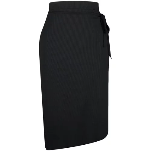 Trendyol Curve Plus Size Skirt - Black - Midi