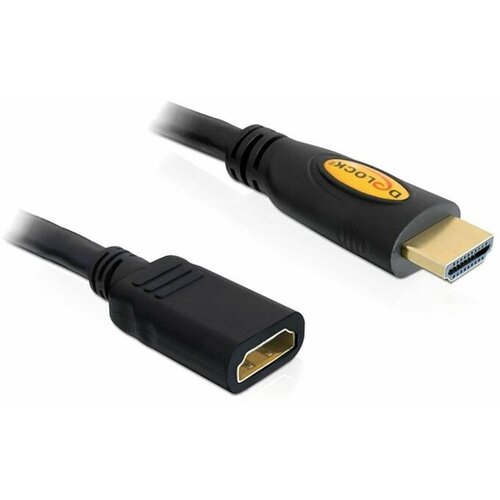 Delock HDMI produžetak HDMI-A utikač, HDMI-A utičnica 5.00 m crna 83082 pozlaćeni kontakti HDMI kabel Cijene
