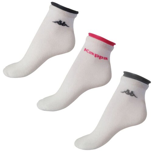 Kappa ženske čarape logo vicky bele - 3 para Slike