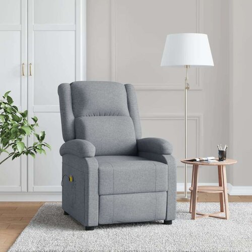  Masažna fotelja od tkanine svjetlosiva Cijene