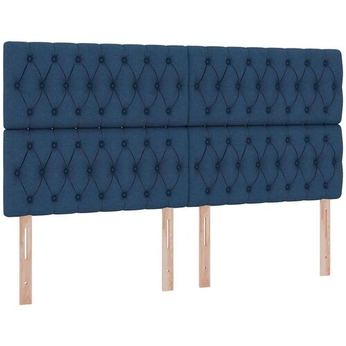  Krevet s od storage s madracem Plava 160 x 200 cm Lažna koža Slike