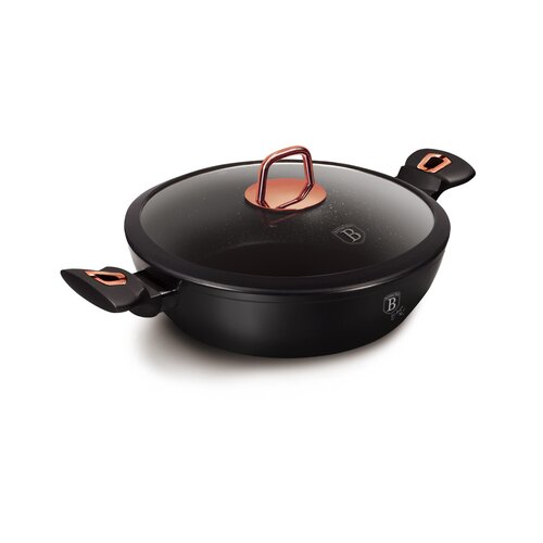 Berlinger Haus BH/1640N plitki lonec s pokrovom, 28 cm, black rose collection Slike