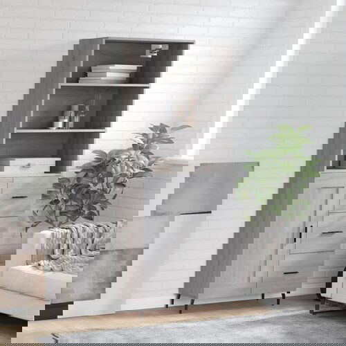 vidaXL Visoka komoda siva sonome 69 5x34x180 cm od konstruiranog drva Cijene