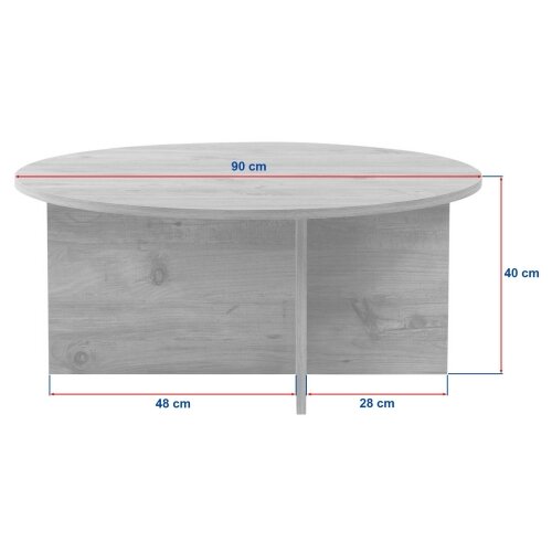 Hanah home Klub sto Soleil, 90x40x90 cm, Boje oraha Slike