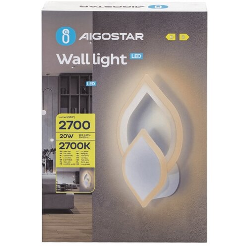 Aigostar led zidno svetlo LED/20W/230V 2700K belo Slike