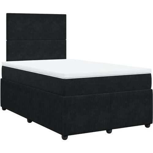 VidaXL Krevet box spring s madracem crni 120 x 190 cm bar&amp;scaron;unasti Slike