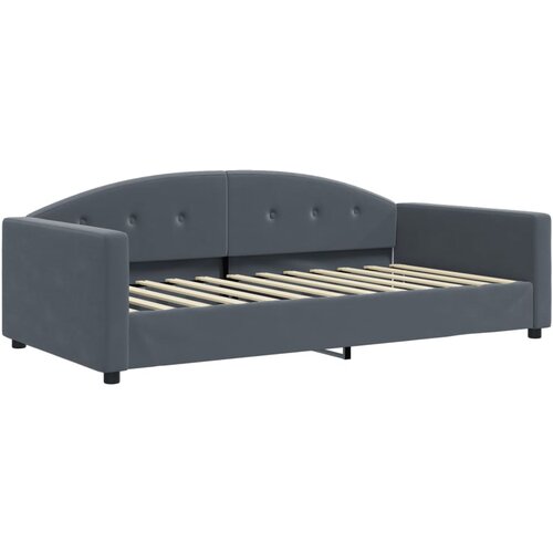 vidaXL raztegljiva postelja temno siva 100x200 cm žamet, (21292981) Cene