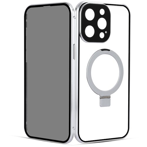 INF Privacy Magnetic Case s stojalom za iPhone Silver iPhone 13 Pro Max, (21521723) Slike