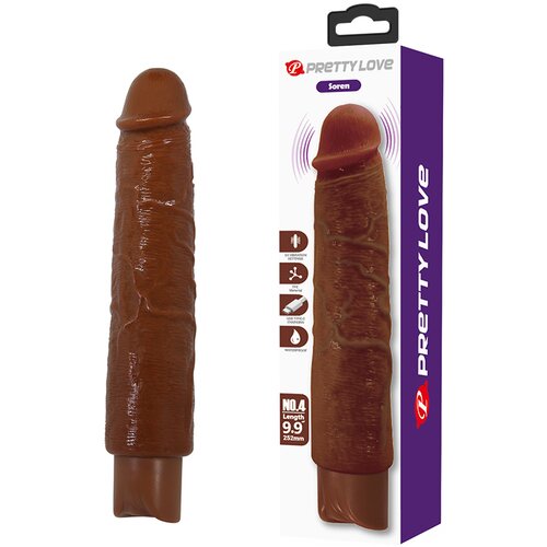  Crni realistični vibrator 25cm Soren Slike