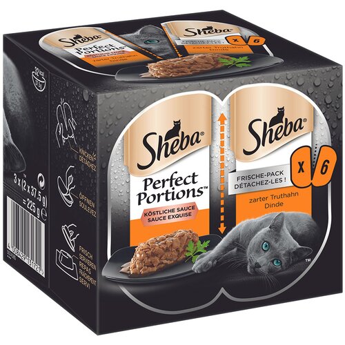 Sheba Perfect porcije 6 x 37,5 g &amp;ndash; Umak s puretinom Slike