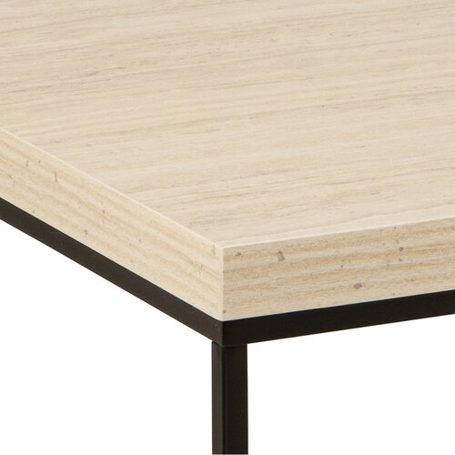 Actona Bež mizica z mizno plo&amp;scaron;čo v marmornem dekorju 55x110 cm Barossa &amp;ndash; Slike
