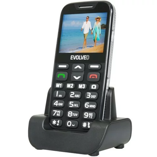 Evolveo GSM Aparat EasyPhone XD, klasični mobilni telefon, Črn