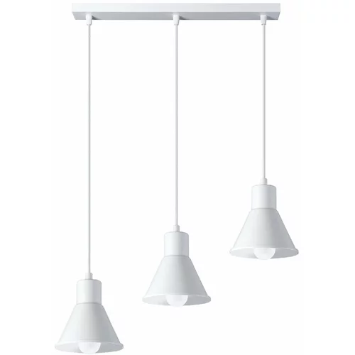 Nice Lamps Bijela viseća lampa s metalnim sjenilom 45x14 cm Martina -