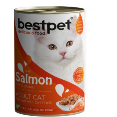 BESTPET vlažna hrana za mačke losos u sosu 400g Slike