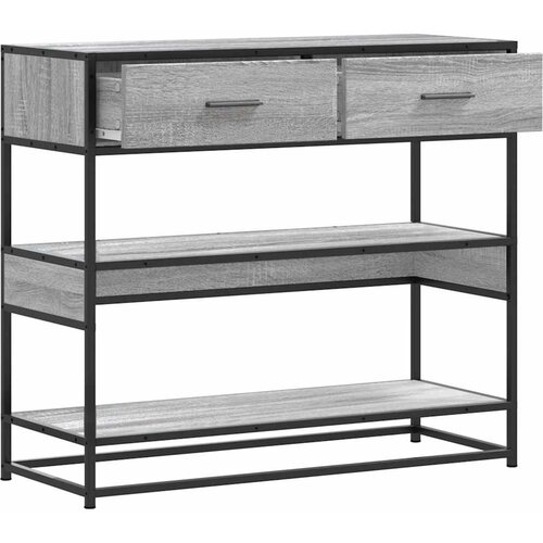  Konzolni stol boja hrasta 90x35x80 cm konstruirano drvo Slike