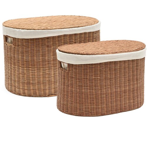 Kave Home Ko&amp;scaron;are u setu 2 kom od ratana 50x36x32 cm Indali &amp;ndash; Slike