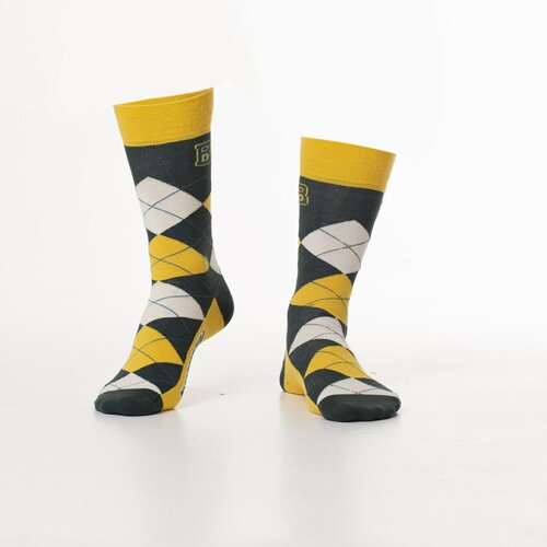Fasardi Yellow men's socks with the inscription Slike