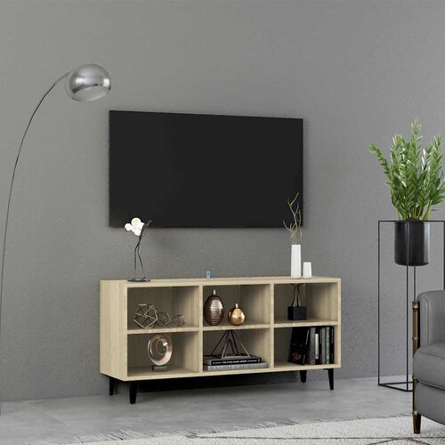 TV ormarić s metalnim nogama boja hrasta sonome 103,5x30x50 cm Cene