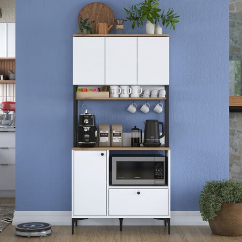 Hanah home JE159 - 3253 whitewalnut multi purpose cabinet Cene
