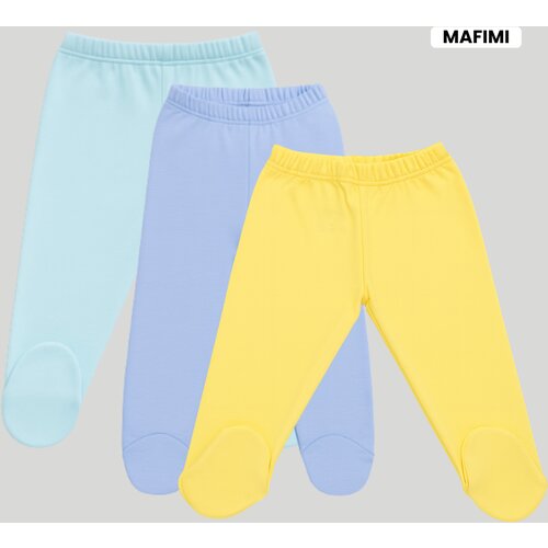 Mafimi Pamučne Pantalonice sa stopicom set od 3 - aqva/ plava/ žuta Cene