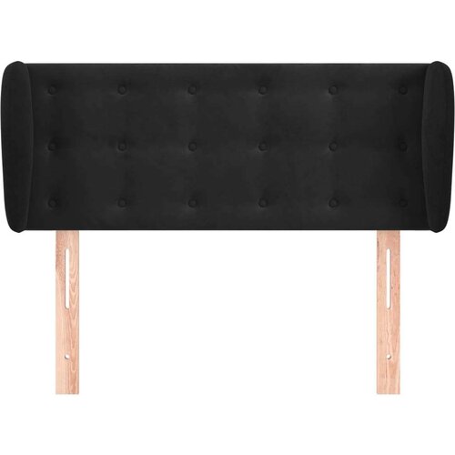  Uzglavlje s u&amp;scaron;ima crni 93x23x78/88 cm bar&amp;scaron;unasti Slike