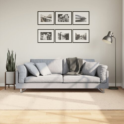 vidaXL Tepih HUARTE kratkih vlakana mekani i perivi bež 160 x 230 cm Cene