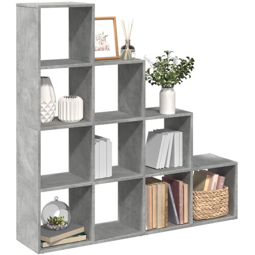  Pregrada/regal za knjige 4 razine sivi 131,5x29x131,5 cm drveni Cijene