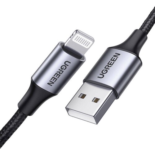 Ugreen Kabel Lightning na USB 2.4A US199, 1m (črn), (20627732) Slike