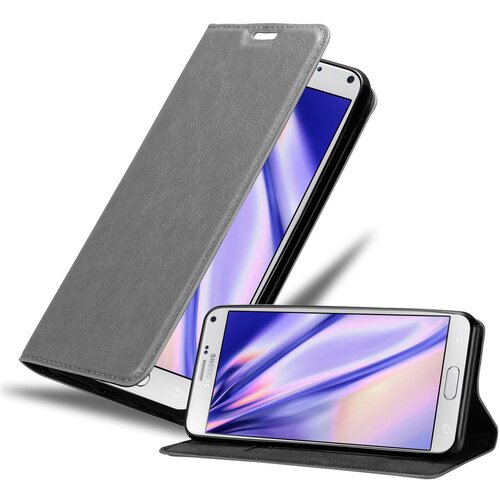 Cadorabo Ohi&scaron;je, združljivo z Samsung Galaxy NOTE 4 v titansko siva - Za&scaron;čitni ovitek z magnetnim zapiranjem, stoječo funkcijo in režo za kartice, (20561070) Cene