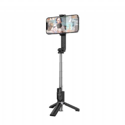 Borofone BY09 selfie tripod stojalo za snemanje in slikanje selfie posnetkov 75 cm - črn Slike
