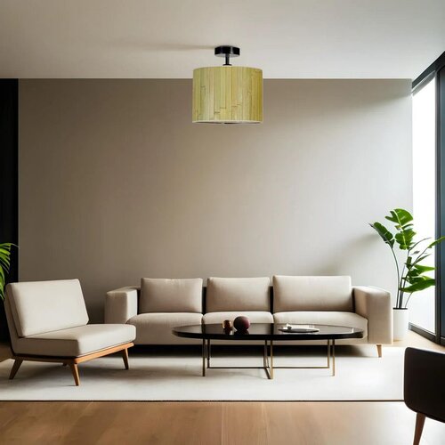 Opviq bambu 03 abajurlu plafonyer avize greenblack chandelier Slike