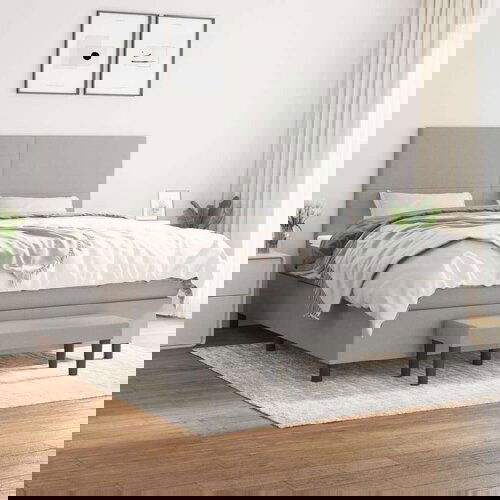  Box spring s madracem svjetlozeleni 160x200 cm tkanina Slike