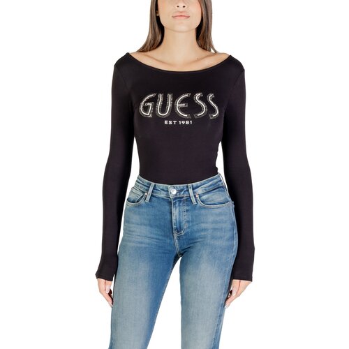 Guess Bodiji LS NEVA HOTFIX LOGO BODY W5YP05 K68D2 Črna Slike