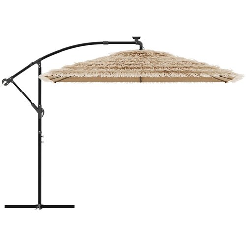  Vrtni suncobran LED s čeličnom &amp;scaron;ipkom smeđi 290x290x238 cm Slike